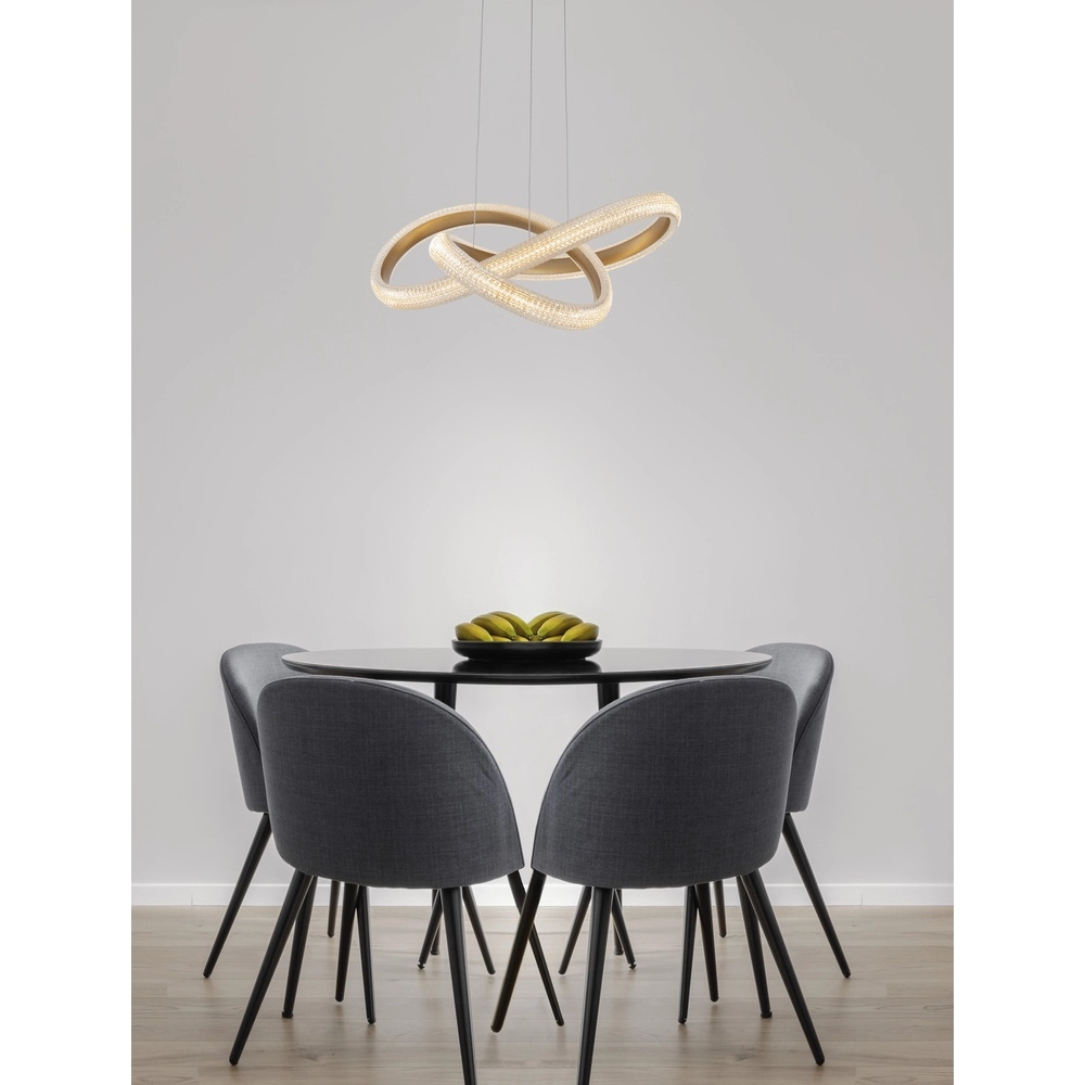 Pendelleuchte Medora Locke gold 52,5cm