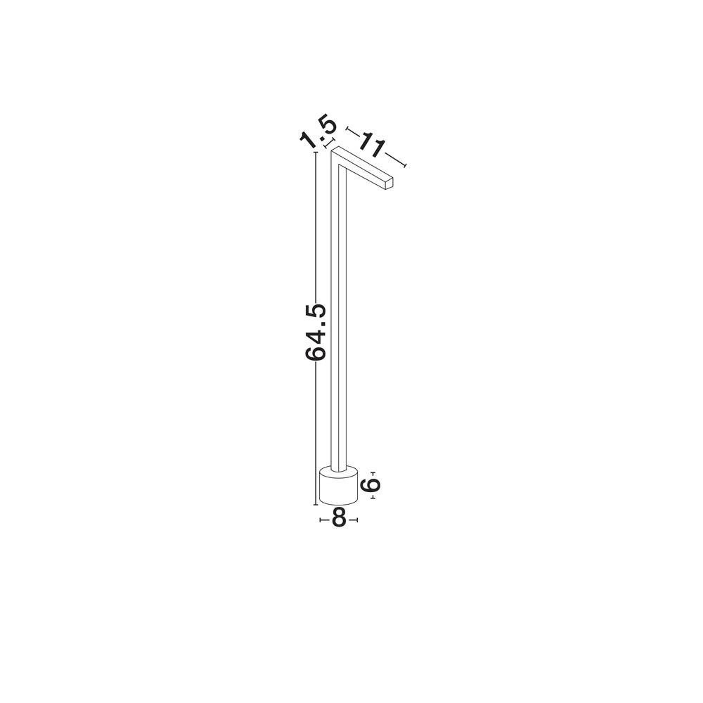 Schlanke Gartenleuchte Pipe Rostbraun 64,5cm Lyora 5212017465559