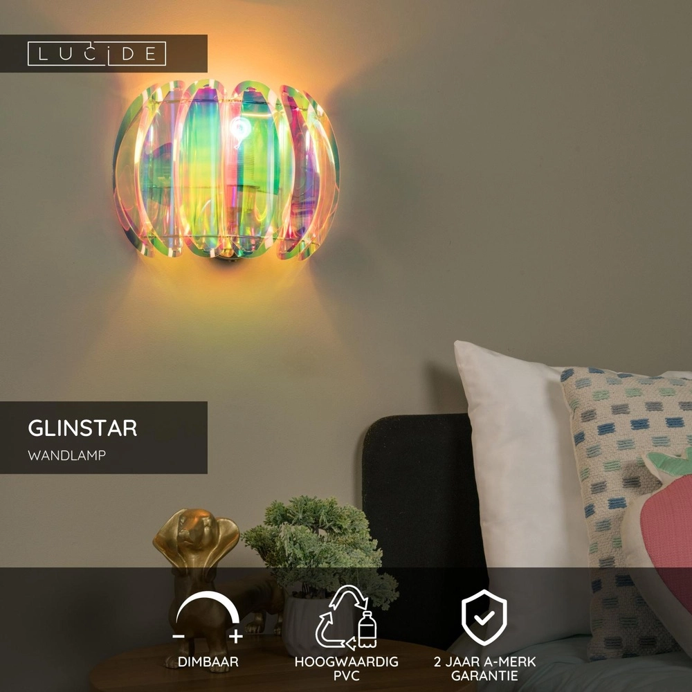 Farbige Wandlampe Glinstar Konstruktion Lucide 5411212345783