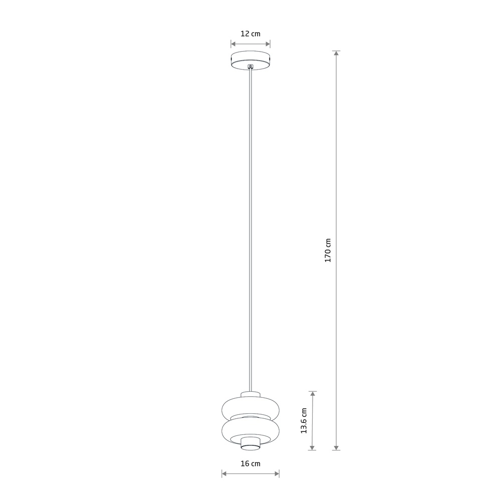 Design-Pendellampe Lunari Led Ø 16cm grau Lyora 5903139119818