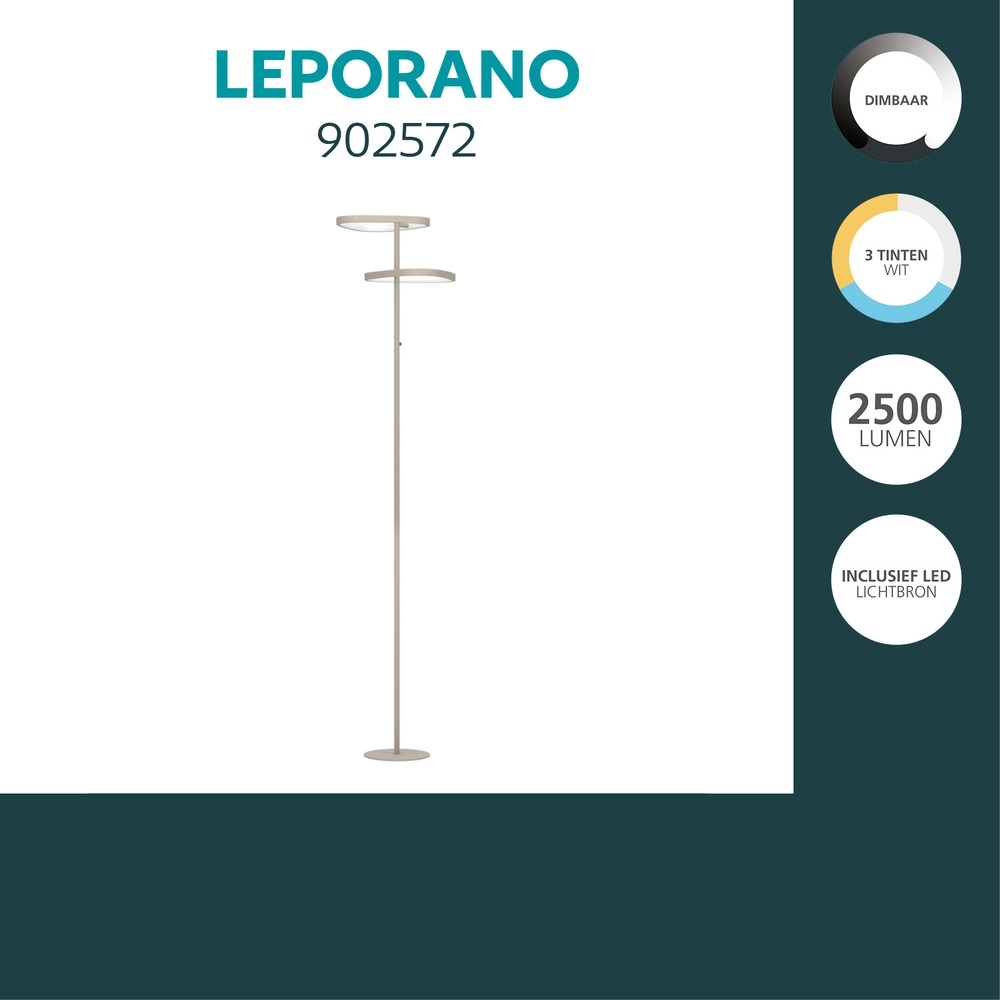 Moderne Stehlampe Leporano Sandbraun Eglo 9008606391226