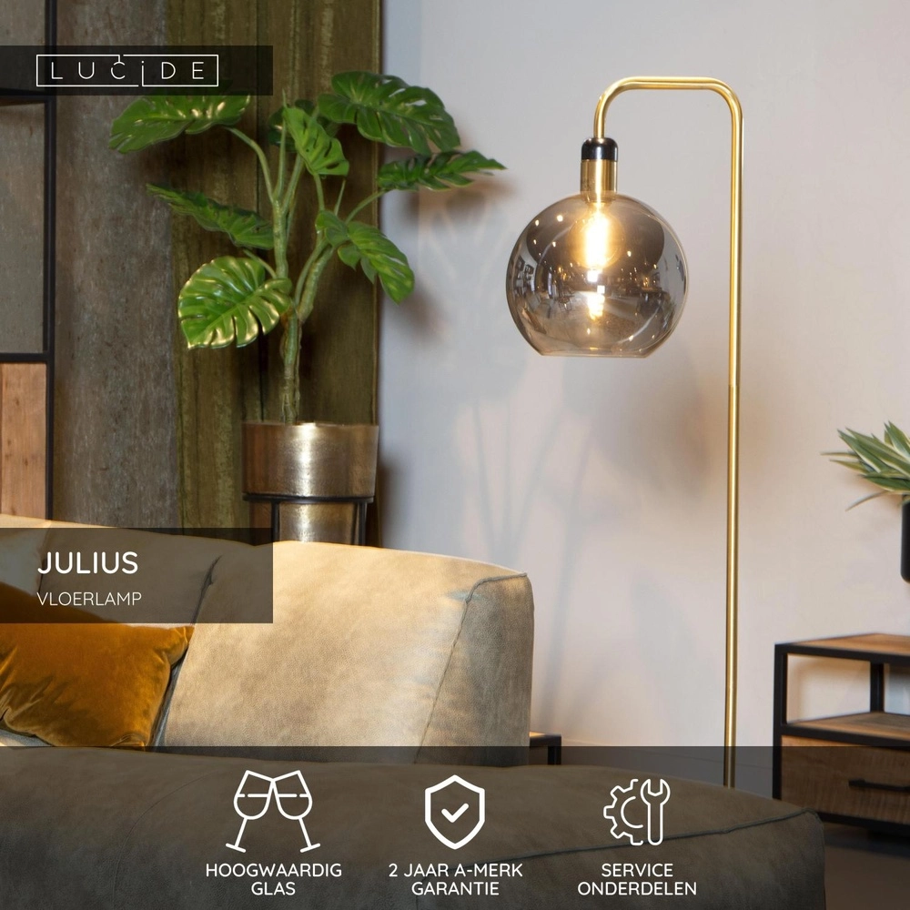 Stehlampe Julius Rauchglas Lucide 5411212343437