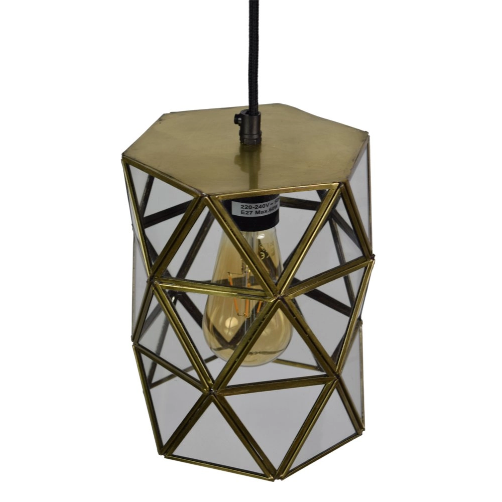 Antike Glas-Pendelleuchte Geo 3 Urban Interiors 8719325171075