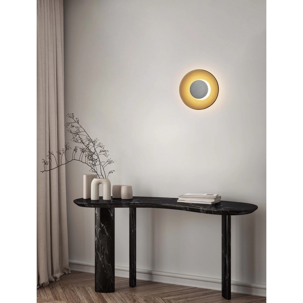 Wandleuchte Esti braunes Glas Ø 32cm Lyora 5212017461872