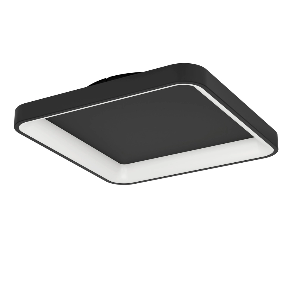 Elegante LED-Deckenlampe Loretello 35x35cm – schwarz Eglo 9008606316397