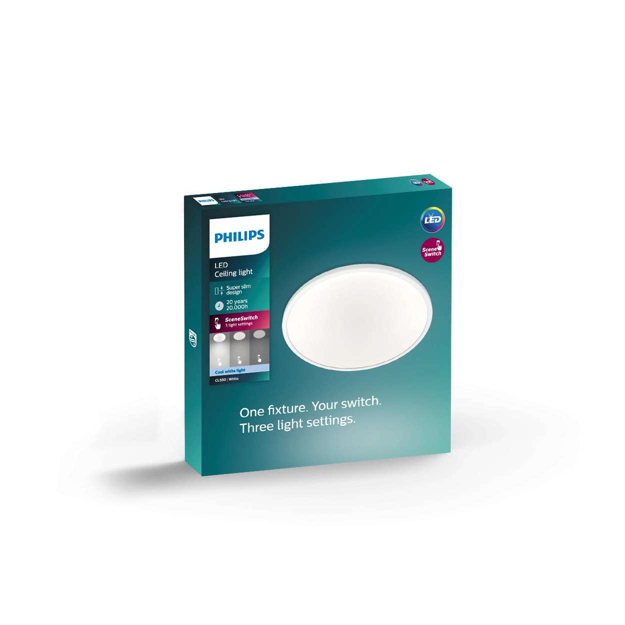 Deckenleuchte Super Slim 4000K Weiß Philips 8718699680992