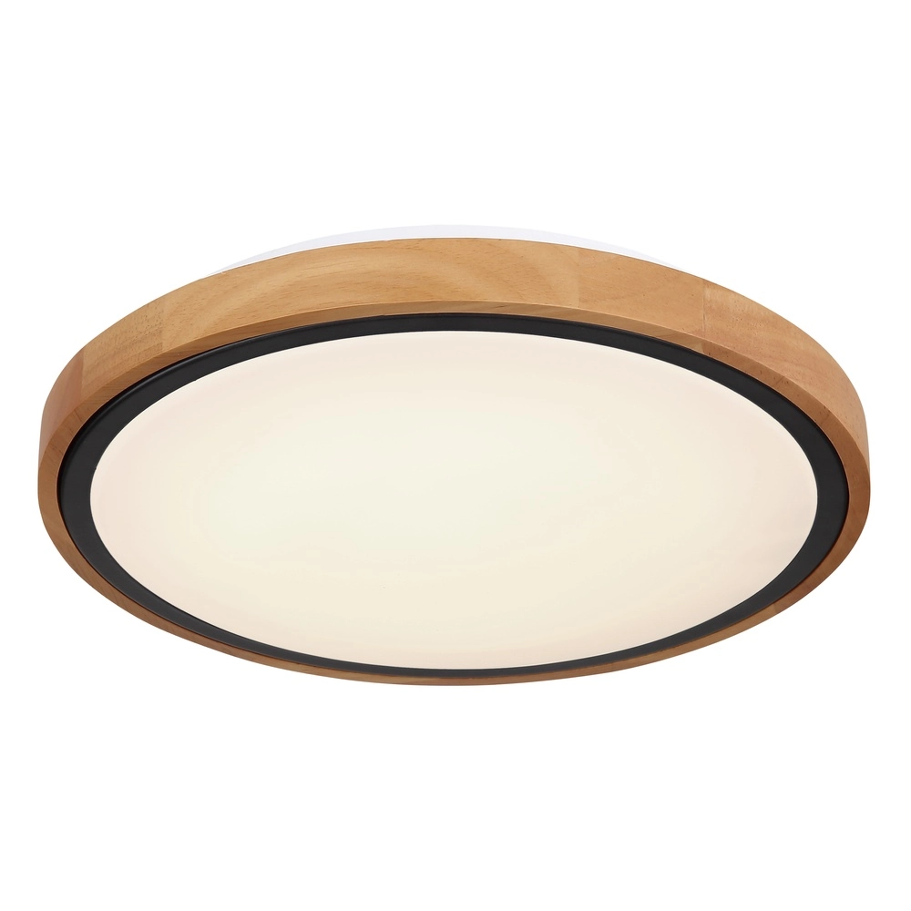 Deckenlampe Bruno Ø 30,7 cm schwarz mit Holz