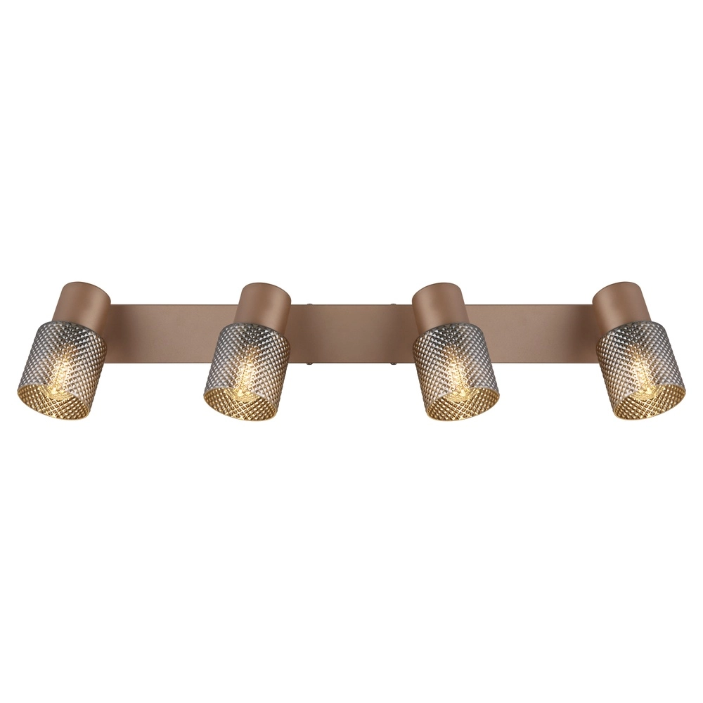 Deckenlampe Satella 4-helles Kaffeebraun Globo 9007371465576
