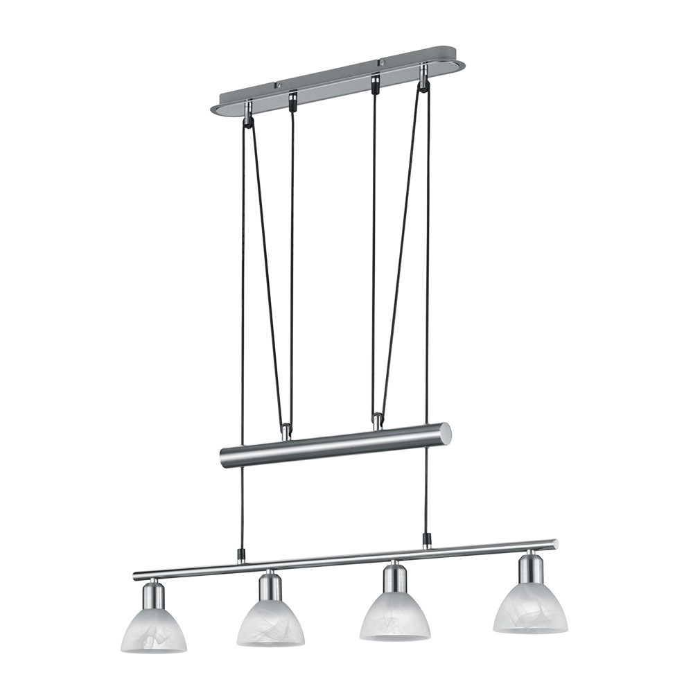 LED Hängelampe Levisto 4-Licht-Nickel