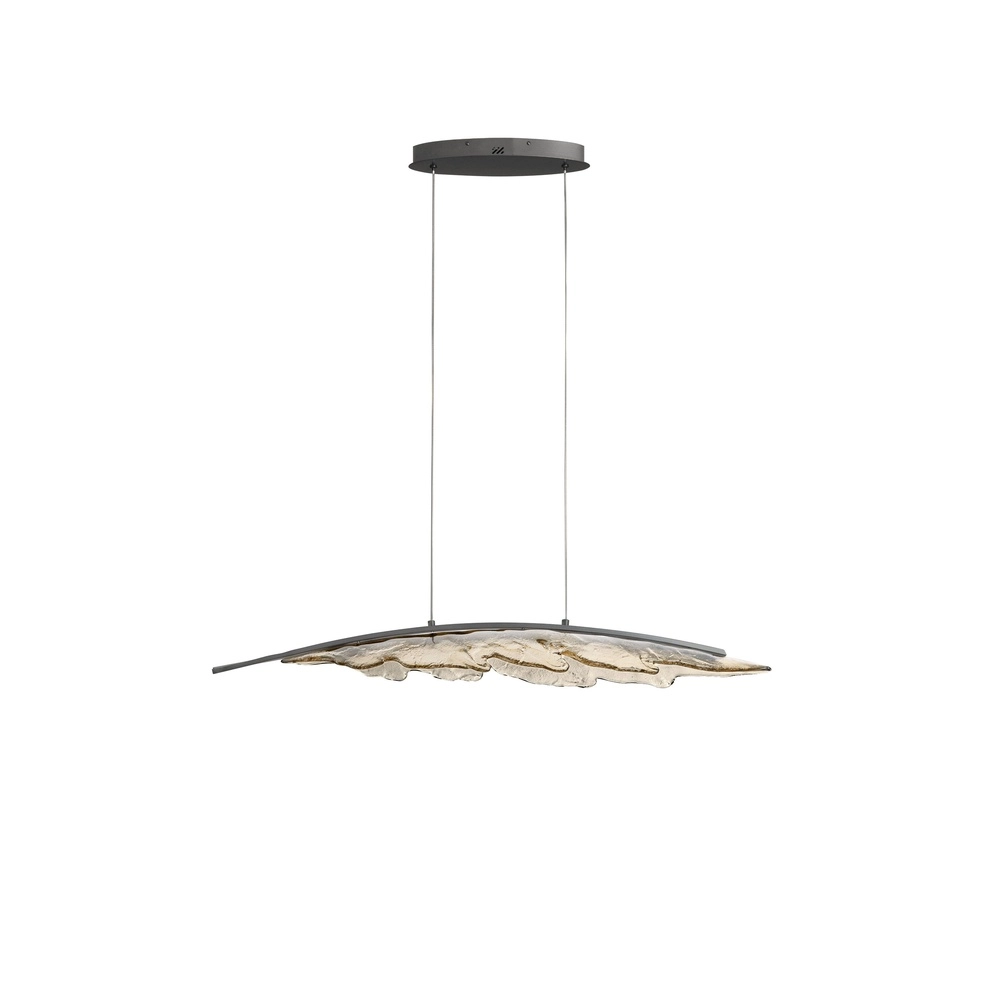 Design-Pendellampe Amado Anthrazit mit Mokka 104 cm Lyora 5212063500273