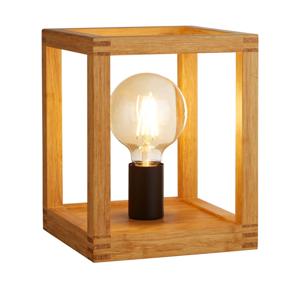 Tischlampe Holz Square Searchlight 5053423190402