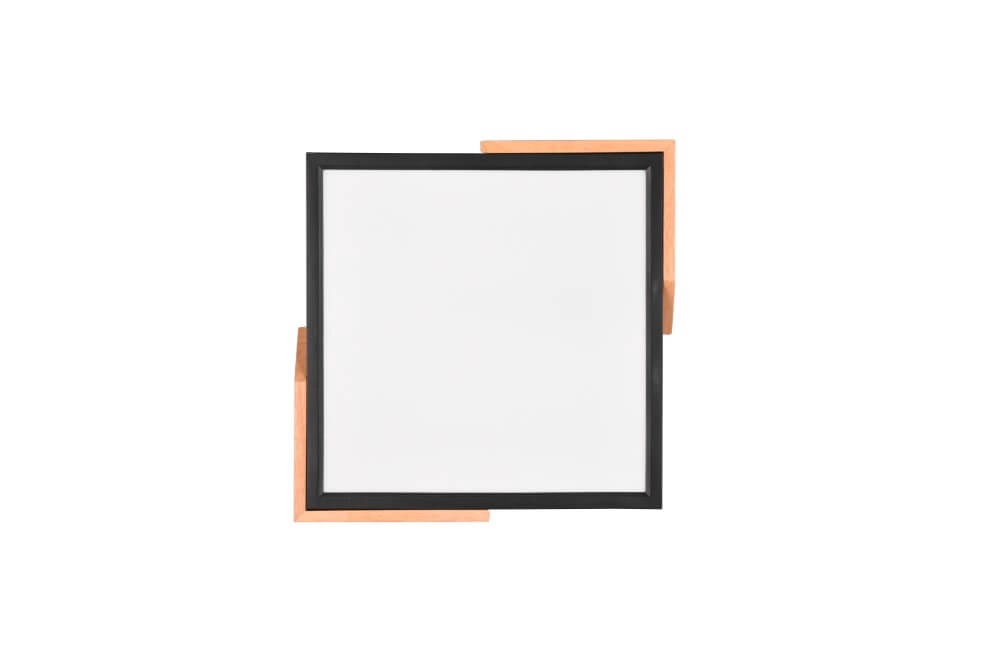 Schwarze LED-Deckenleuchte Meta mit Holz Trio 4017807541380