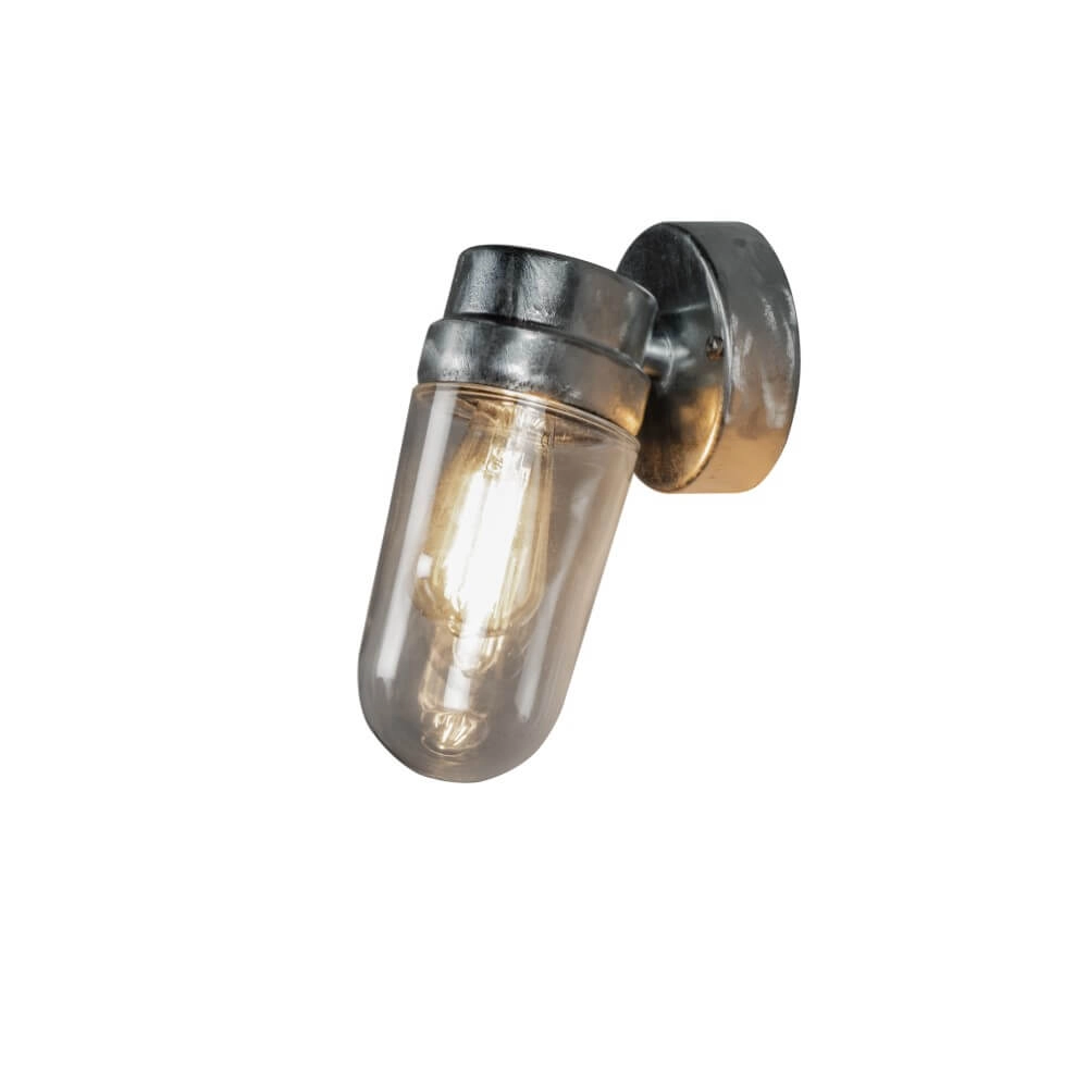 Ländliche Außenlampe Vega gebürstetes Metall