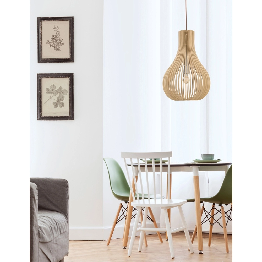 Moderne Pendelleuchte Soho Holz Ø 38cm