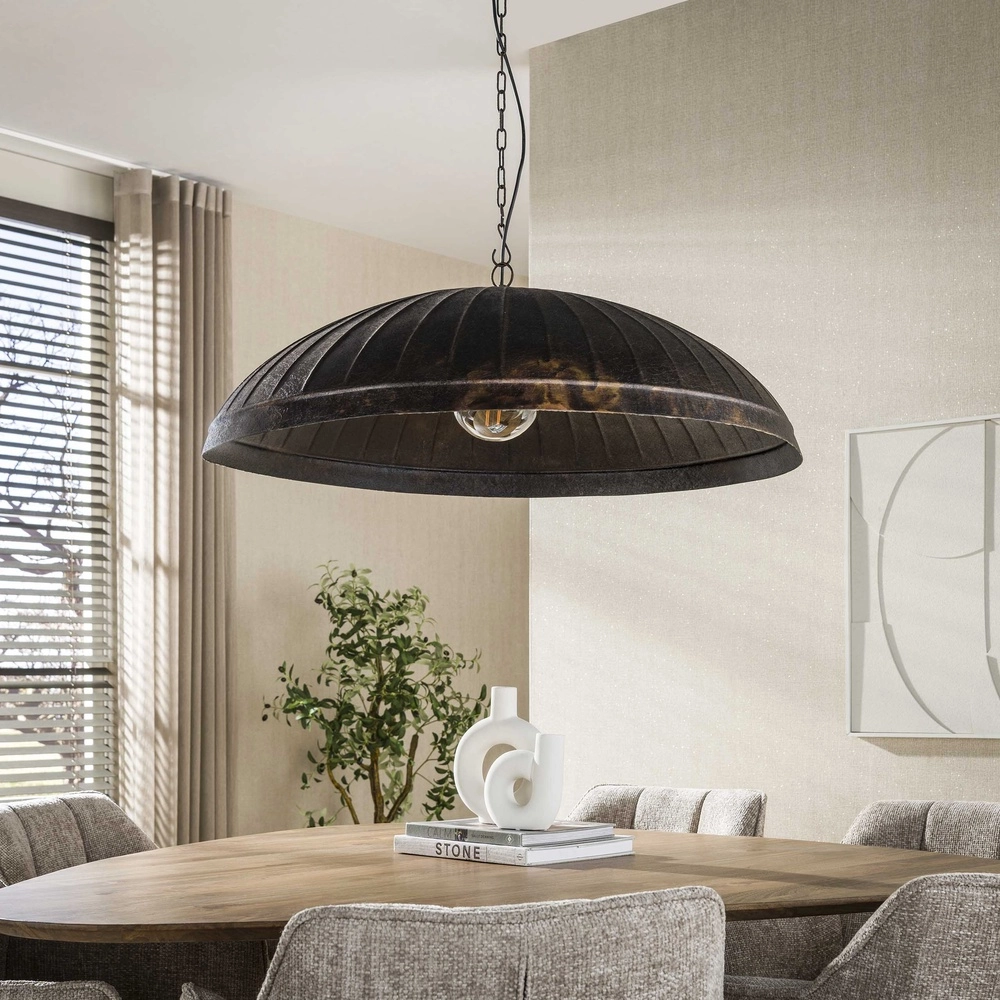 Industrie-Bürolampe Guard Ø 90 cm – geräuchert braun Lyora 8716803511514