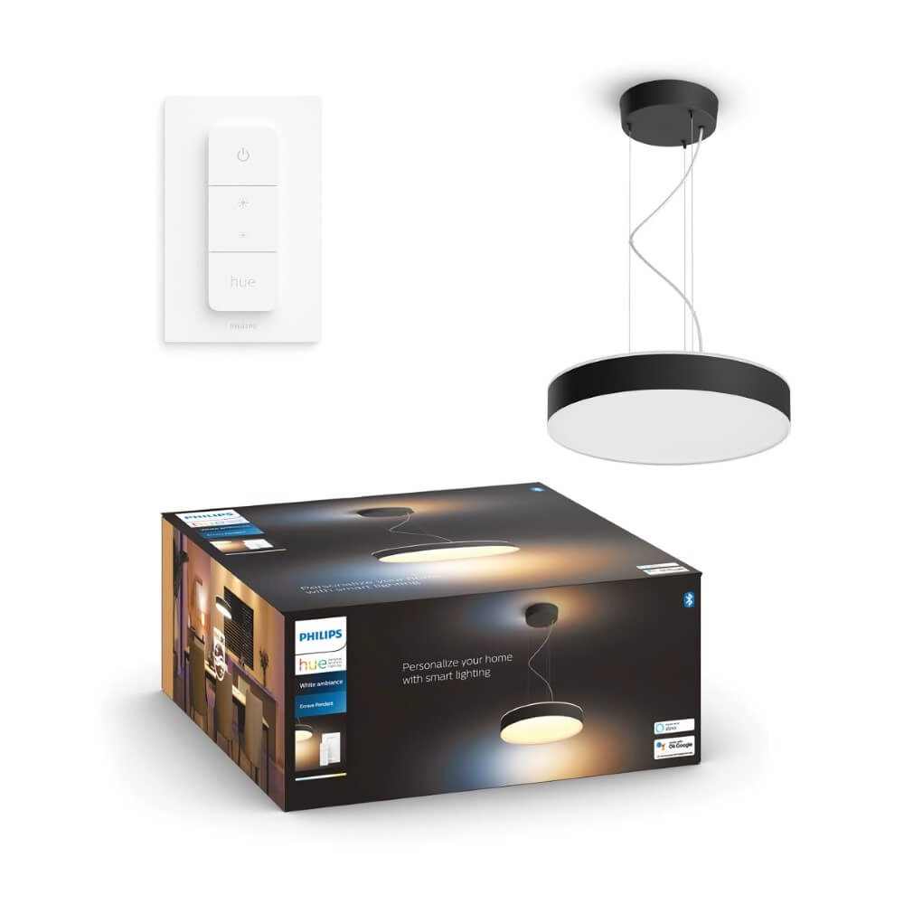 Hängelampe Hue Enrave - White Ambiance Ø 42,5cm schwarz Philips 8718696176580