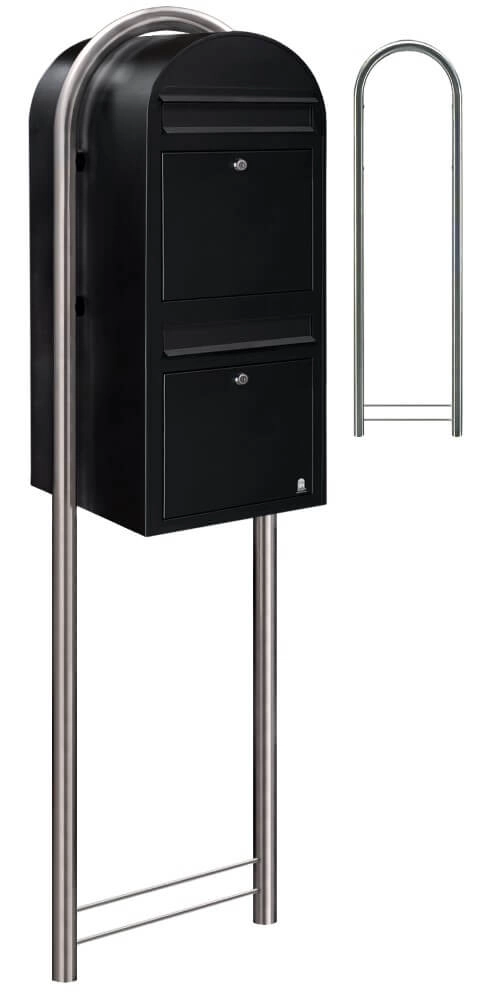 Briefkasten Duo 9005 Strukturiertes Schwarz Bobi 6417237014290