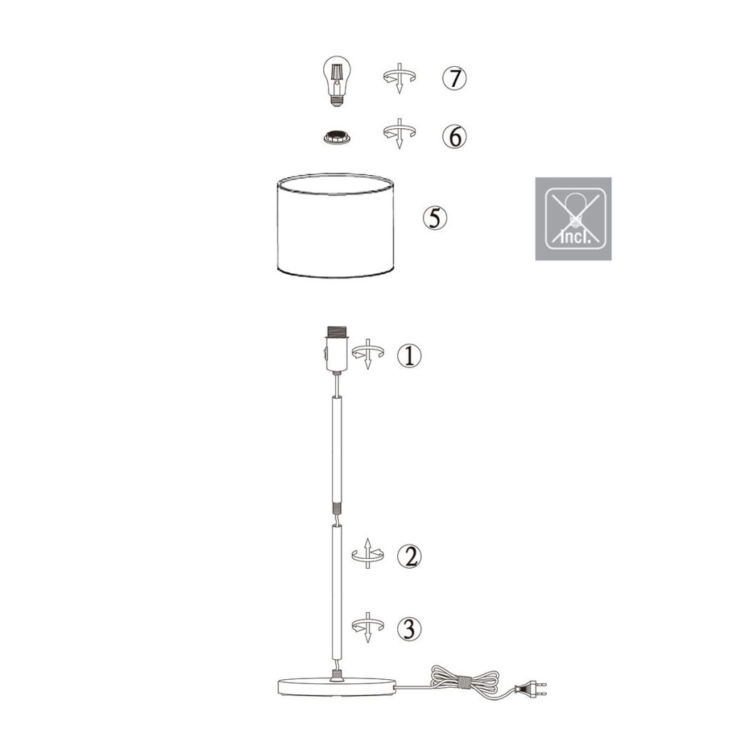 Stehlampe Noor mit Korkkappe Ø30 cm Steinhauer 8712746182347