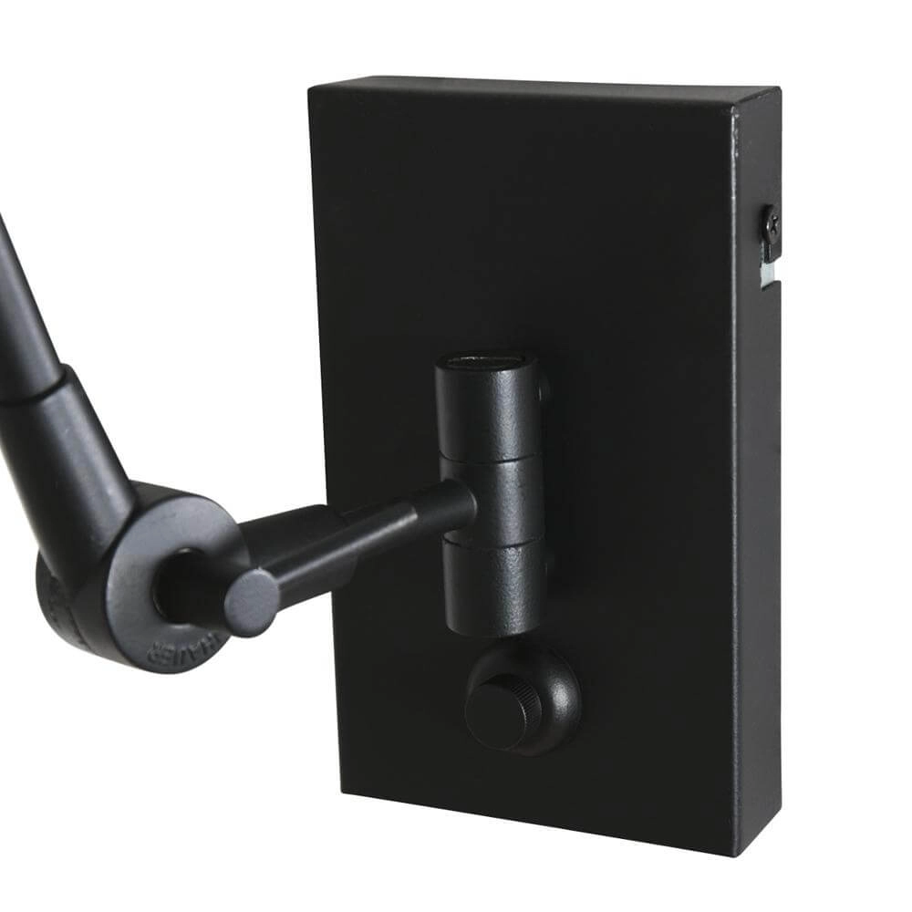 Wandleuchte Prestige Chic schwarz mit Strohschirm Steinhauer 8712746172942