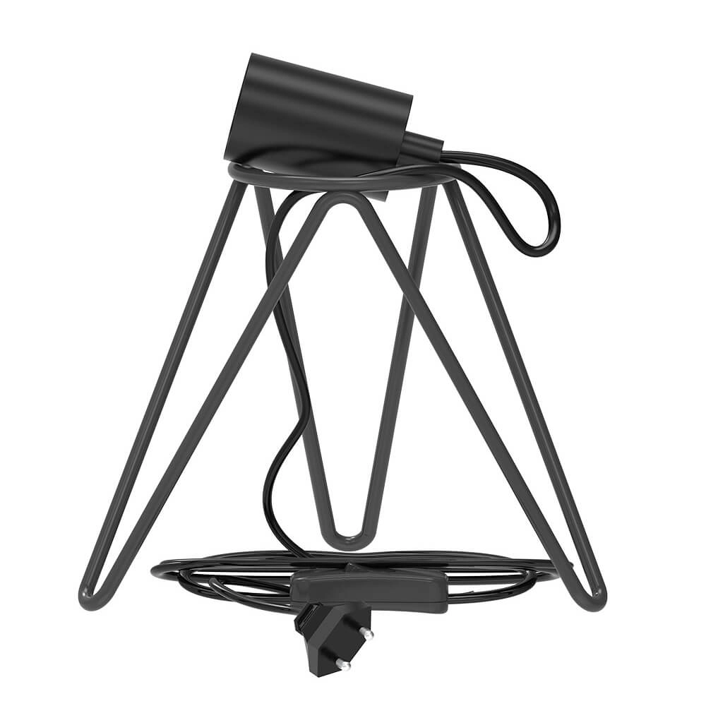 Schwarze Stativleuchte Tripod Circle 8712879150879