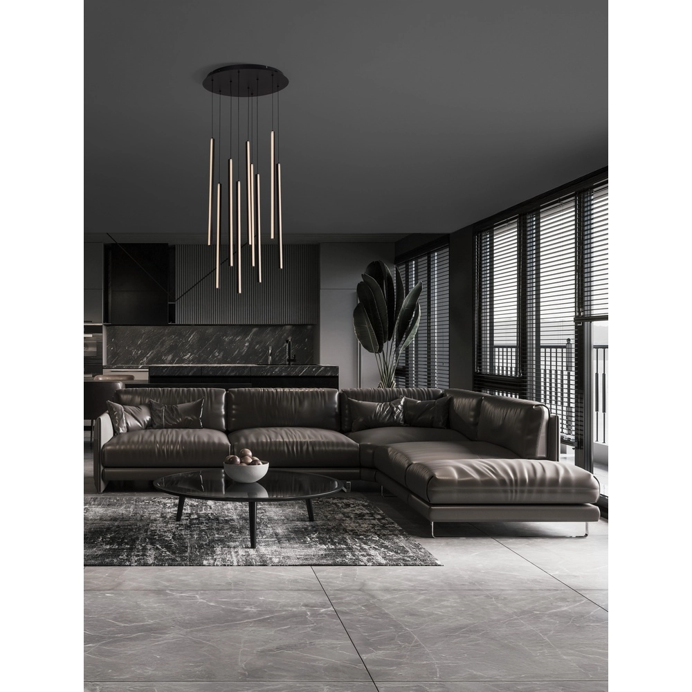 Design-Pendelleuchte Gratta schwarz Ø 50cm Lyora 5212017468536