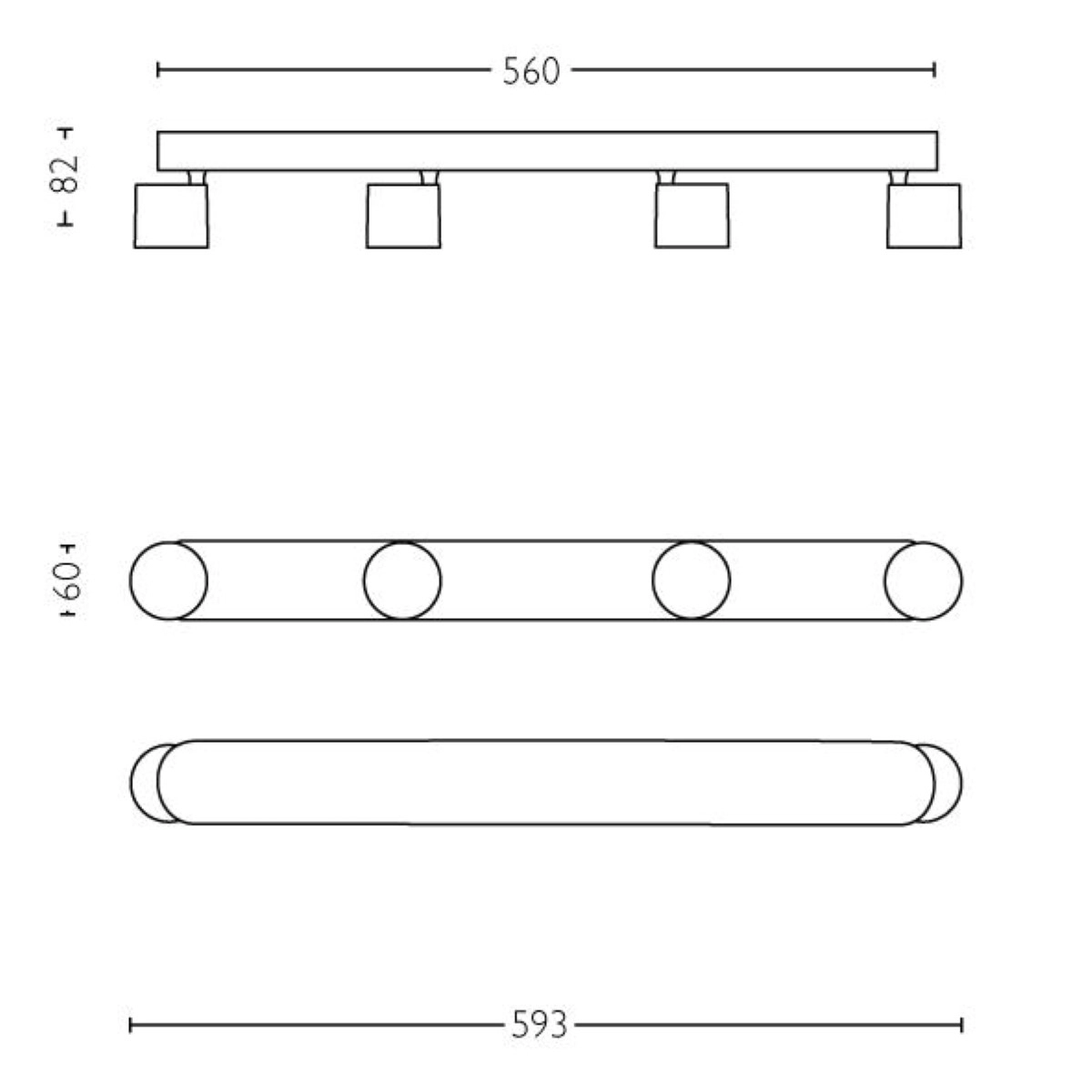 Strahler Star 4-Licht weiß Philips 8718696154656