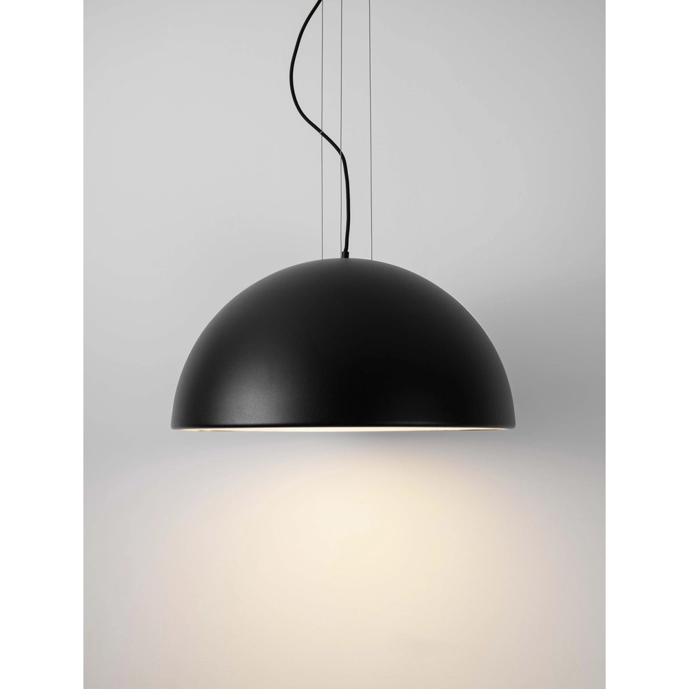 Schlanke Pendelleuchte Tholos schwarz Ø 60cm