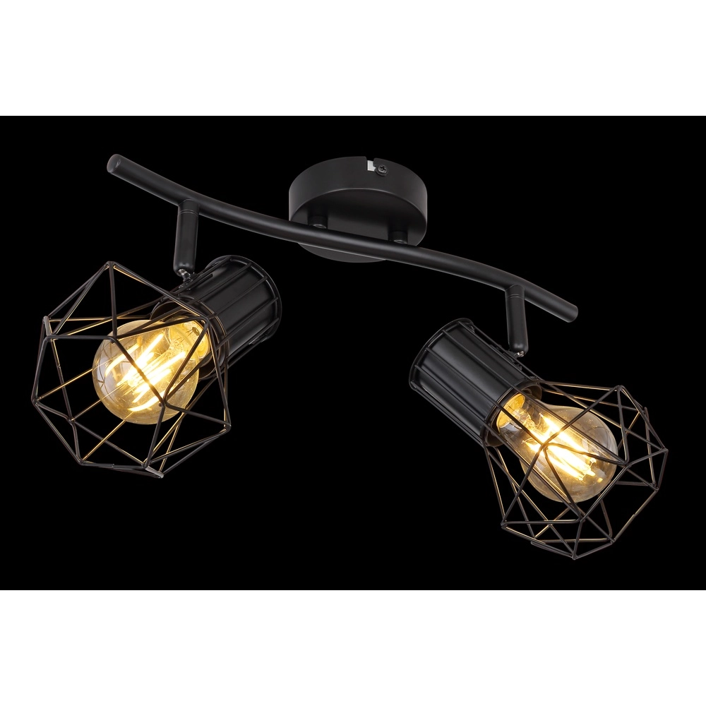 Deckenlampe Priska 2-Licht Schwarz Globo 9007371400171