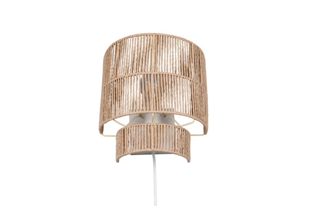 Japandi Wandleuchte Satna Rattan Trio 4017807636192