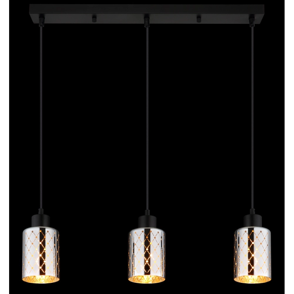 Design-Pendellampe Alonso 3-Licht Schwarz Globo 9007371575251