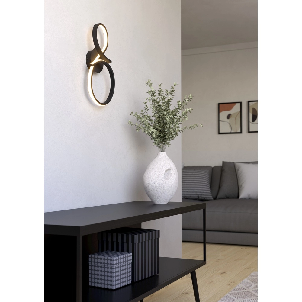 Moderne LED-Wandlampe Serpins 40 cm – Schwarz Eglo 9008606313679