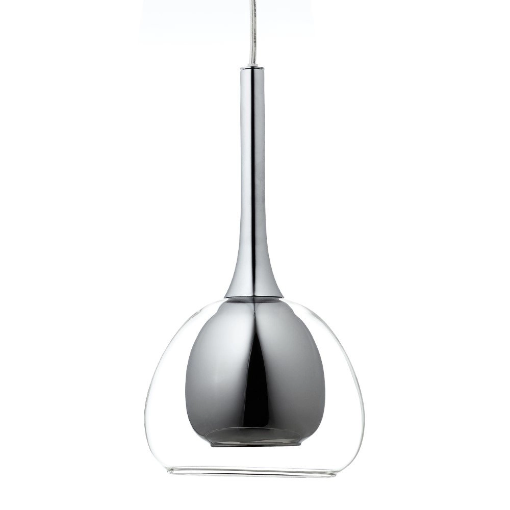 Hängeleuchte für Esszimmer Hadan Chrom mit Rauchglas Brilliant 4004353360848