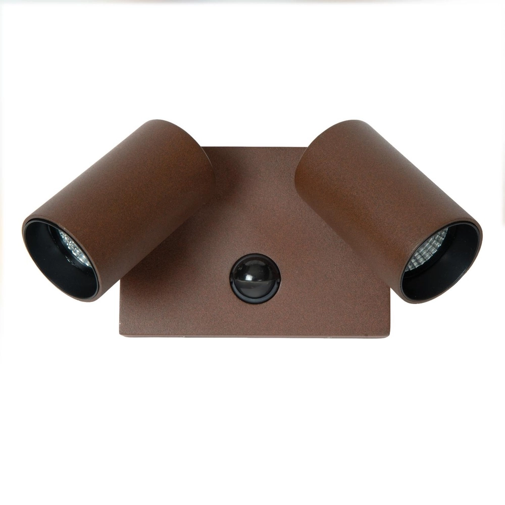 Wandfleck IP65 Emeric Rostbrauner Doppelgang mit Sensor