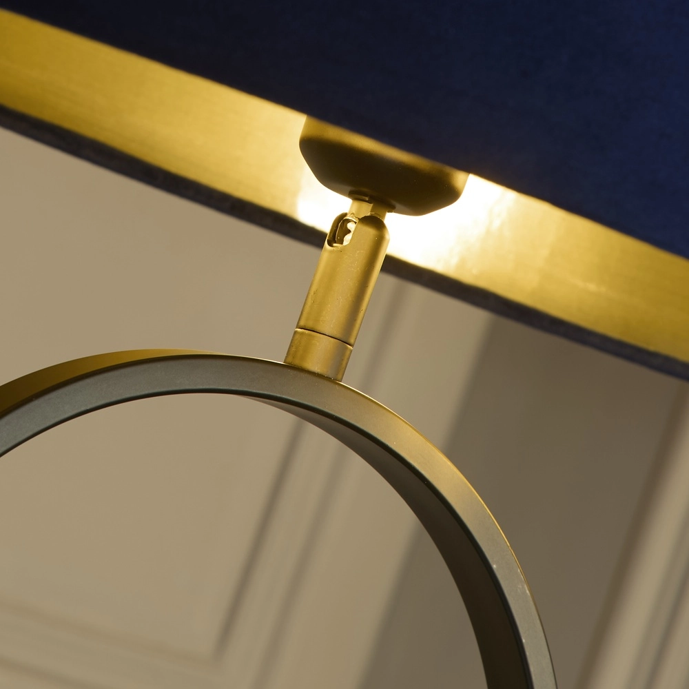 Stehlampe Modish schwarz mit blauer Kapuze Searchlight 5053423307527