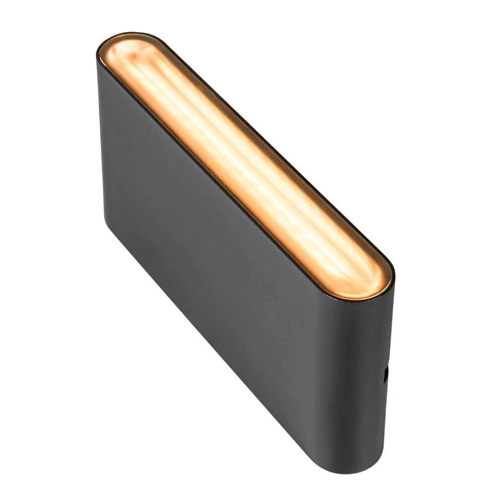 LED-Wandstrahler Oval 18 Oben und unten – schwarz SLV 4024163273442