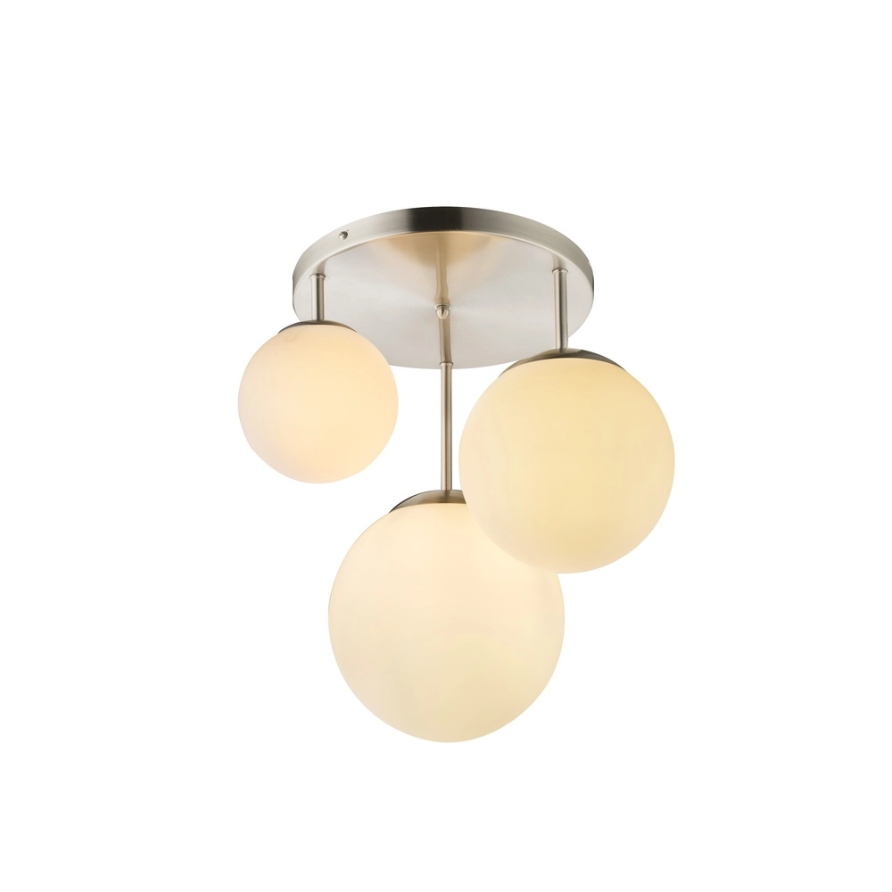 Design-Deckenlampe Joel Nickel mit Weiß
