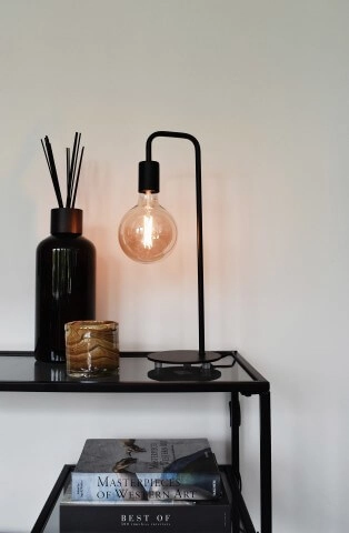 Schwarze Tischlampe Calexa Circle 8712879147381