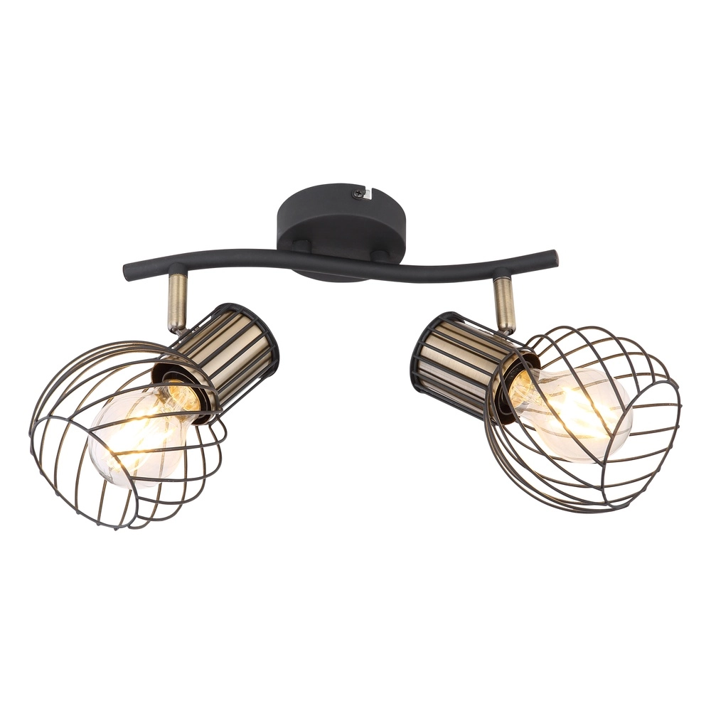 Deckenlampe Argusto 2-Licht Schwarz Globo 9007371390717