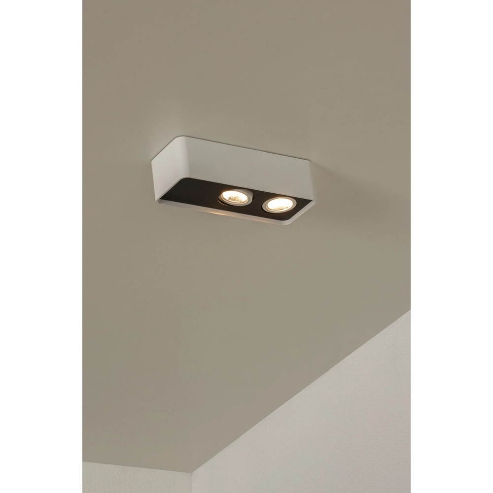 2-Licht Deckenlampe Angular Weiß Premium by Lucide 5411212234407