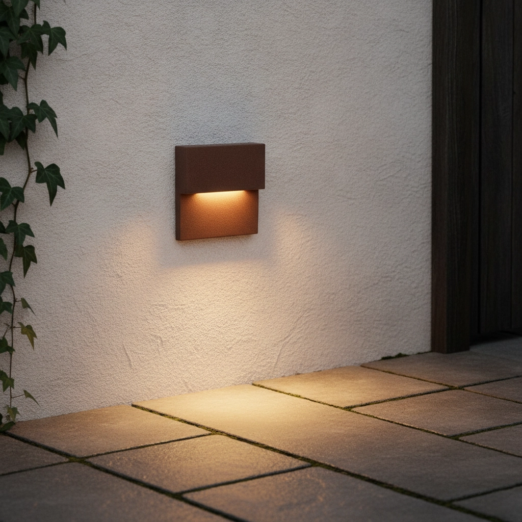 Einbauwandlampe Dan rostbrauner 2700K