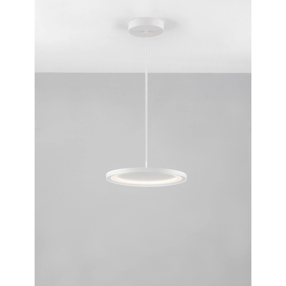 Schlanke Pendelleuchte Andria weiß Ø 40cm Lyora 5212017432018