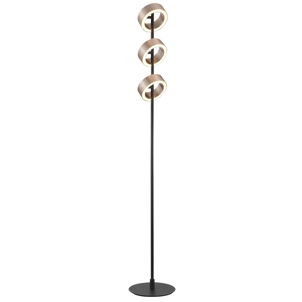 Design-Stehlampe Axion Schwarz mit Braun Brilliant 4004353477171