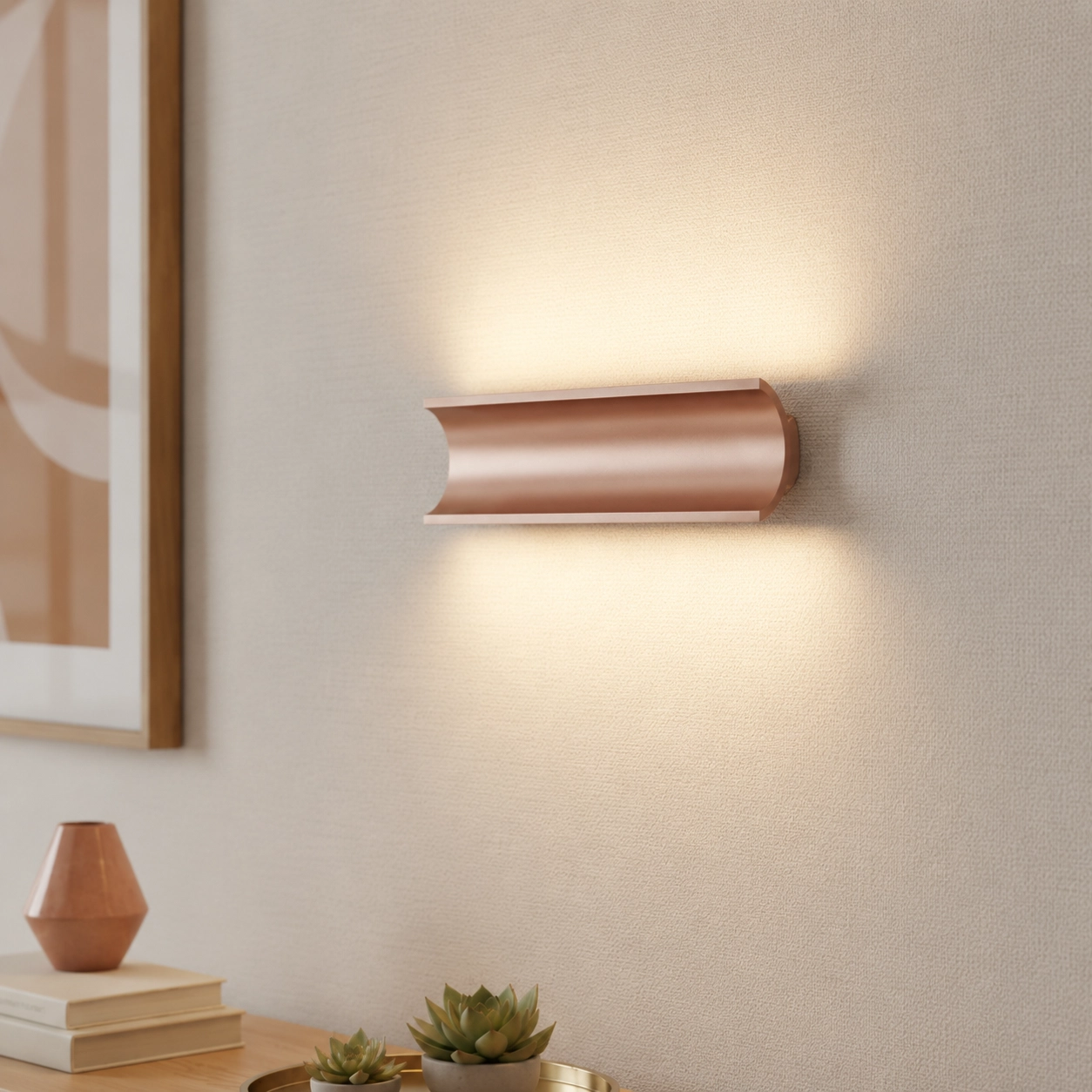 Indirekte Wandlampe Malibu Up-Down – gebürstetes Bronze