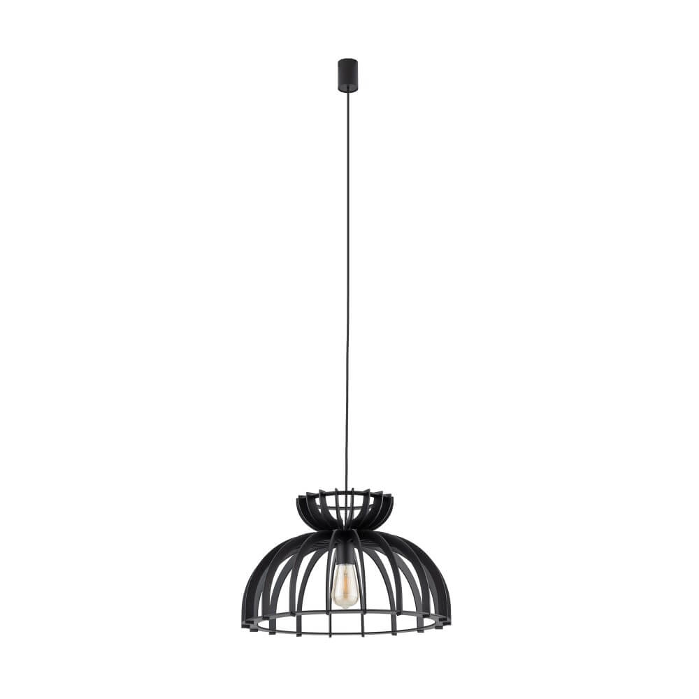 Hängelampe aus Holz Kymi Ø 48cm - schwarz Lyora 5903139105750