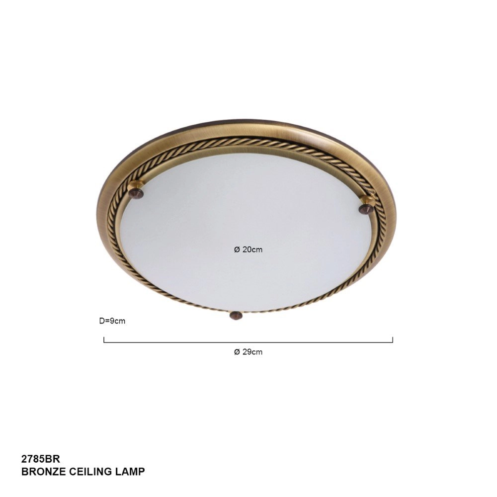 Lampe Ceiling and Wall Oder Wandlampe 30 cm Bronsbruin Steinhauer 8712746023077