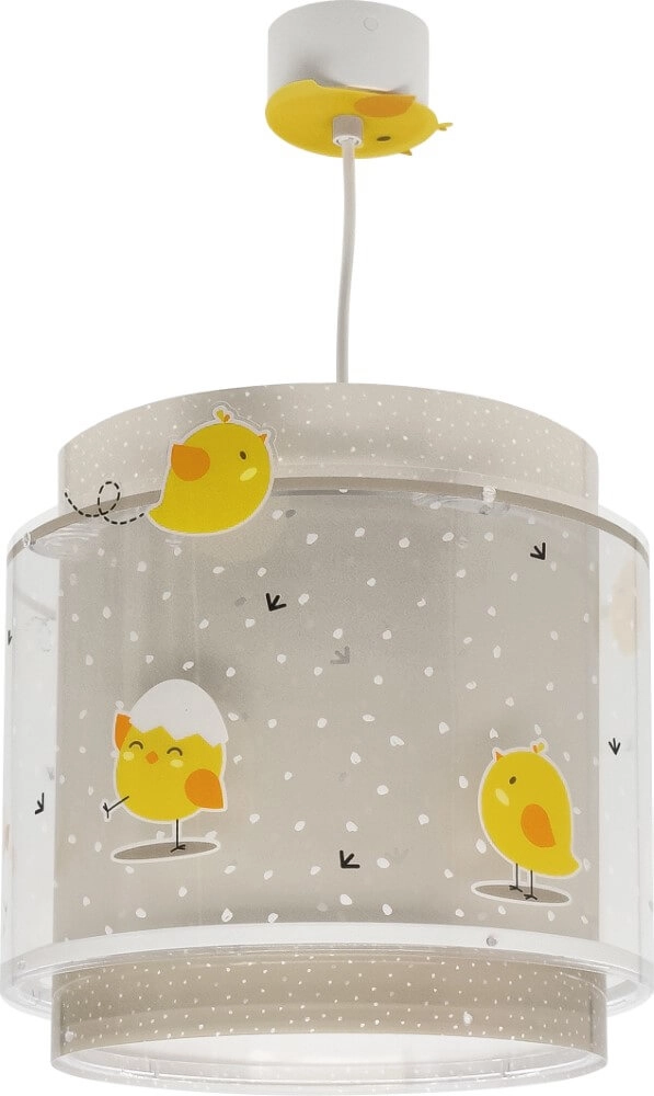 Taupefarbene Kinderzimmer-Hängelampe Baby Chicken Dalber 8420406768724