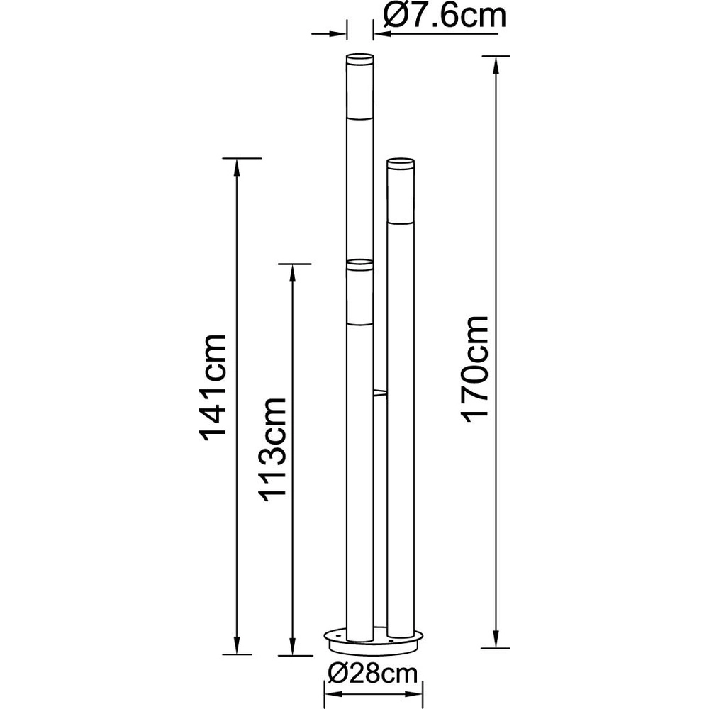 3-Licht-Gartenlampe Boston Anthrazit Globo 9007371414727