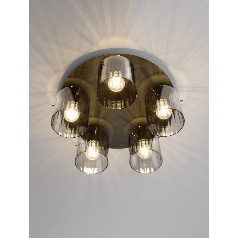 Design-Deckenleuchte Mirbi 5-flammig schwarz Lyora 5212017468468