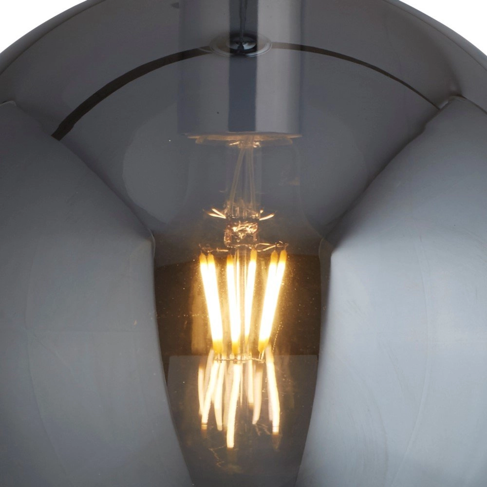 Glaspendelleuchte Balls Ø 25 cm chrom mit Rauchglas Searchlight 5053423096162