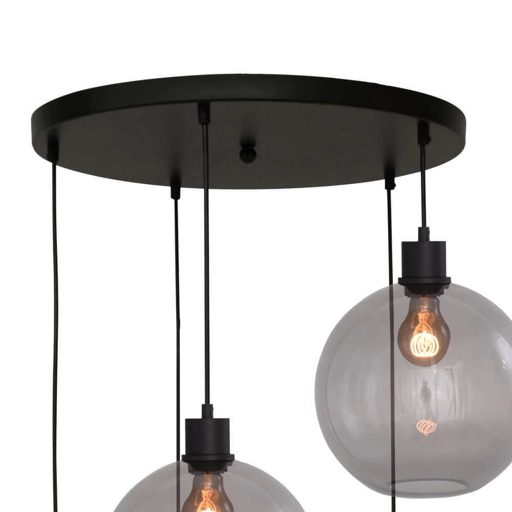 Vide-Hängelampe Lazise 5x Ø 20cm schwarz Masterlight 8718121303574